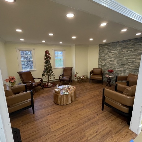 Reception area in Califon dental office